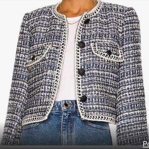 Christian Lacroix Blue Tweed Jacket